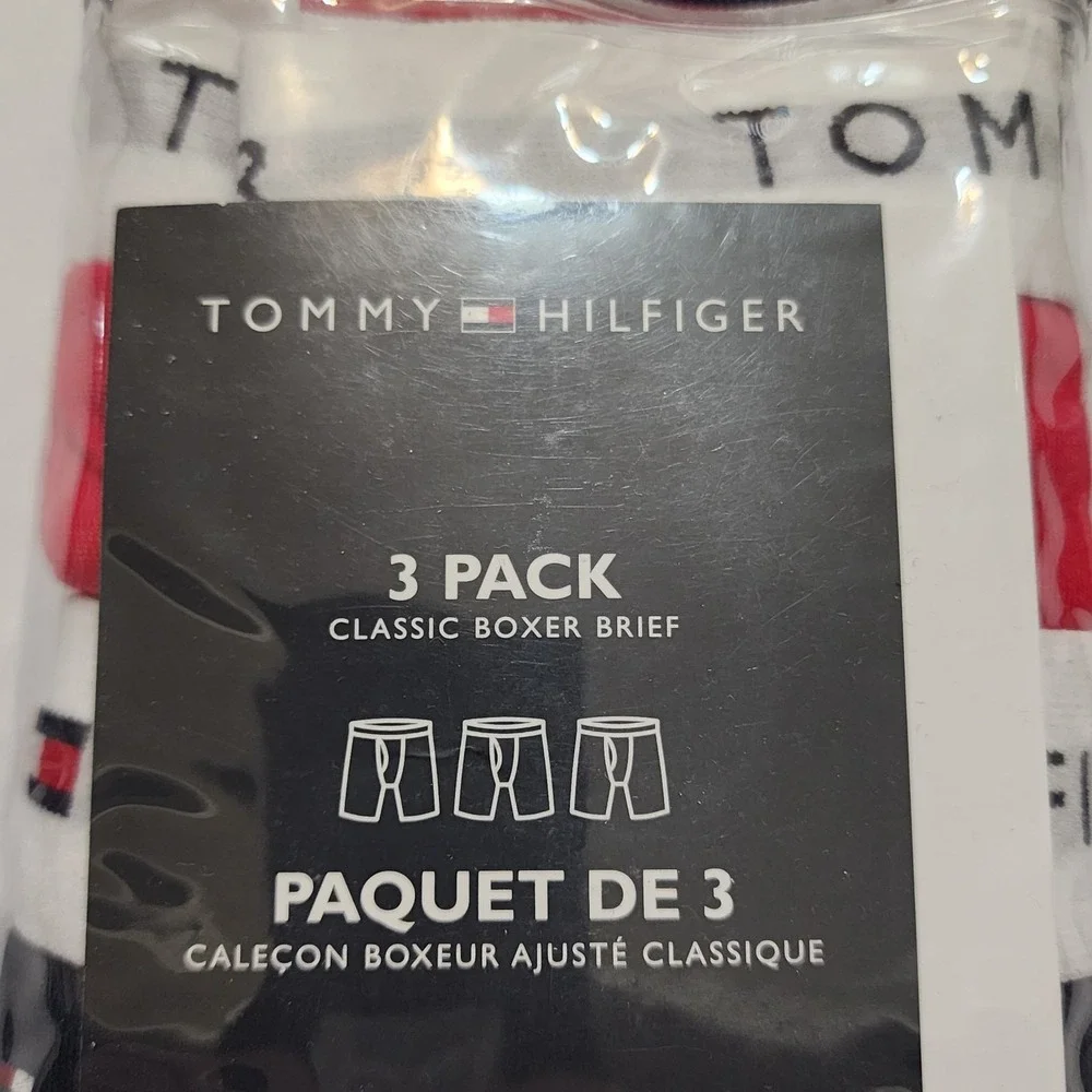 Tommy Hilfiger Men's Classic Boxer Brief Underwear 3-Pack Size Small 100% Cotton